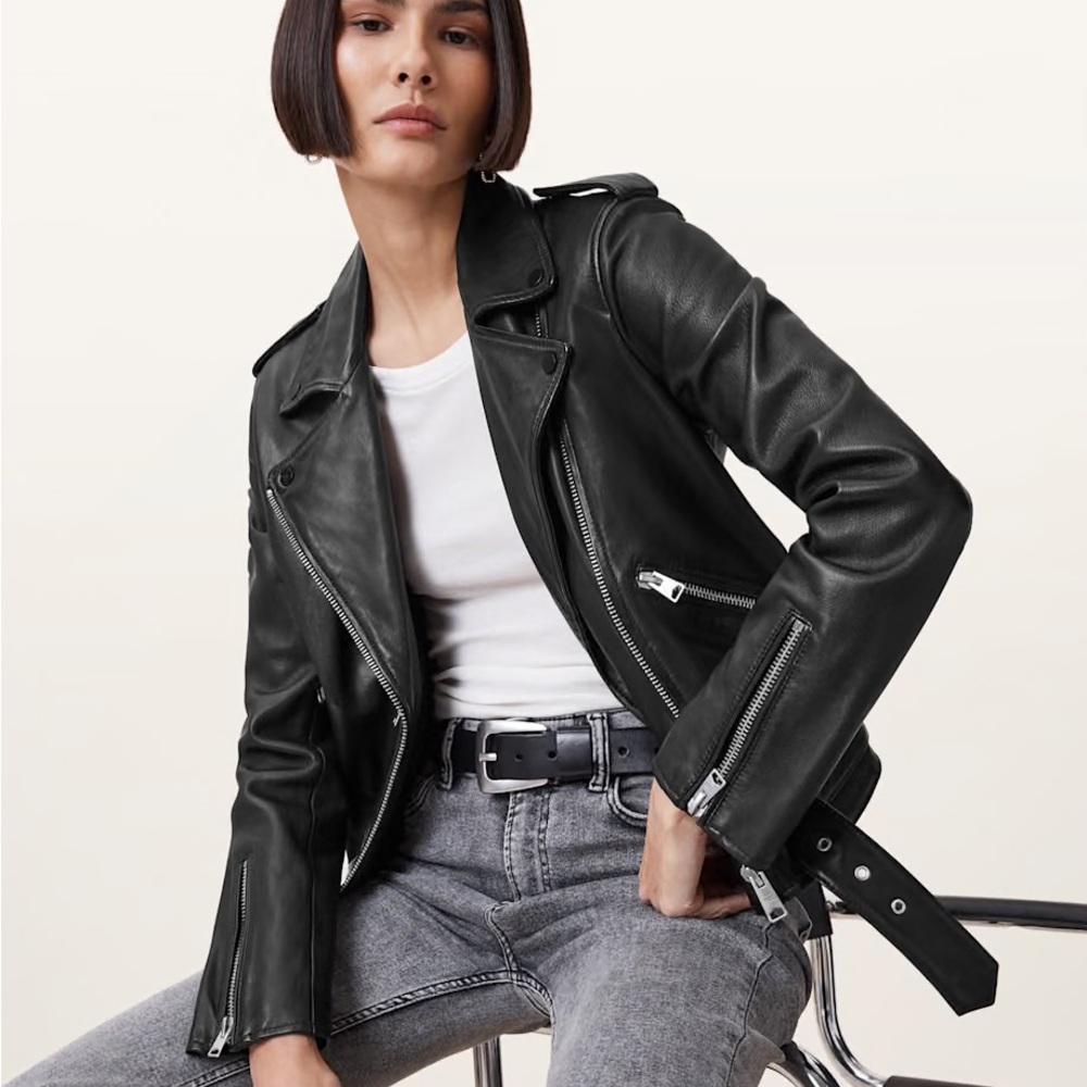 All Saints Leather Biker Jacket